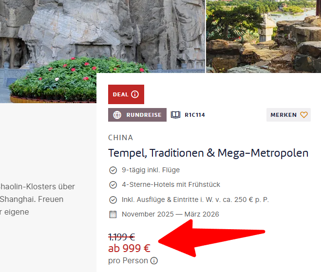 8 Tage China Rundreise für nur 999 €! 1